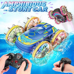 JC04P 2.4G Remote Control 4WD Amphibious Stunt Car Toy Gift with LED Lights, Single Controller (CE / CPC / ASTM / EN71 Certified)
