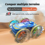 JC04P 2.4G Remote Control 4WD Amphibious Stunt Car Toy Gift with LED Lights, Single Controller (CE / CPC / ASTM / EN71 Certified)