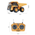 1048 1:24 Scale RC Dump Truck 9 Channel 2.4G Remote Control Construction Vehicle Gift , 2.5KG Load Capacity