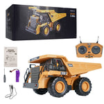 1048 1:24 Scale RC Dump Truck 9 Channel 2.4G Remote Control Construction Vehicle Gift , 2.5KG Load Capacity