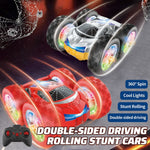 998 Remote Control Stunt Car Kids 2.4G Double Sided Flip Rolling Vehicle Toy with Cool Light