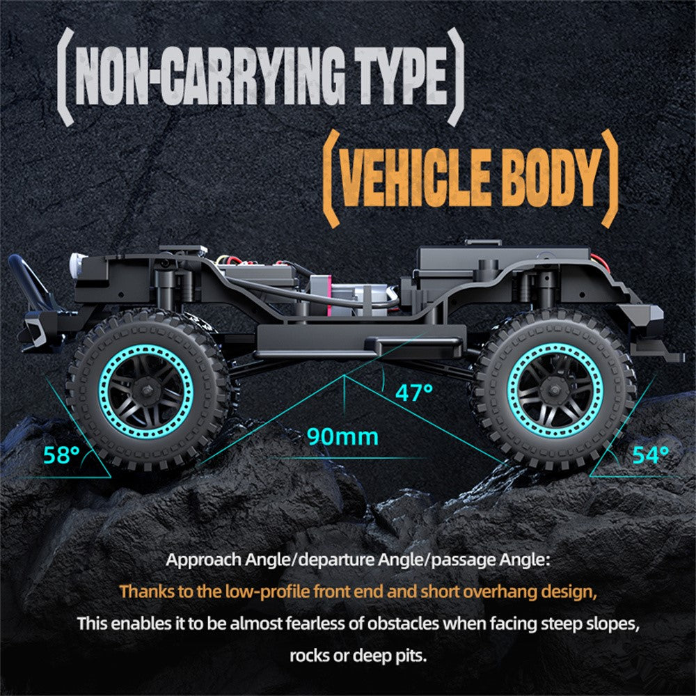 ZLL SG206PRO Brushed Motor RC Rock Crawler 1 / 20 Scale 4WD Off Road Vehicle with LED Light High Speed Car Toy, Single Battery