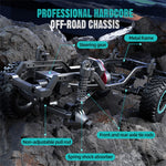 ZLL SG206PRO Brushed Motor RC Rock Crawler 1 / 20 Scale 4WD Off Road Vehicle with LED Light High Speed Car Toy, Single Battery