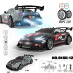 9166-12 2.4G RC Drift Car with Spray Effect High Speed Racing Vehicle Toy with Lights / Sound Effects