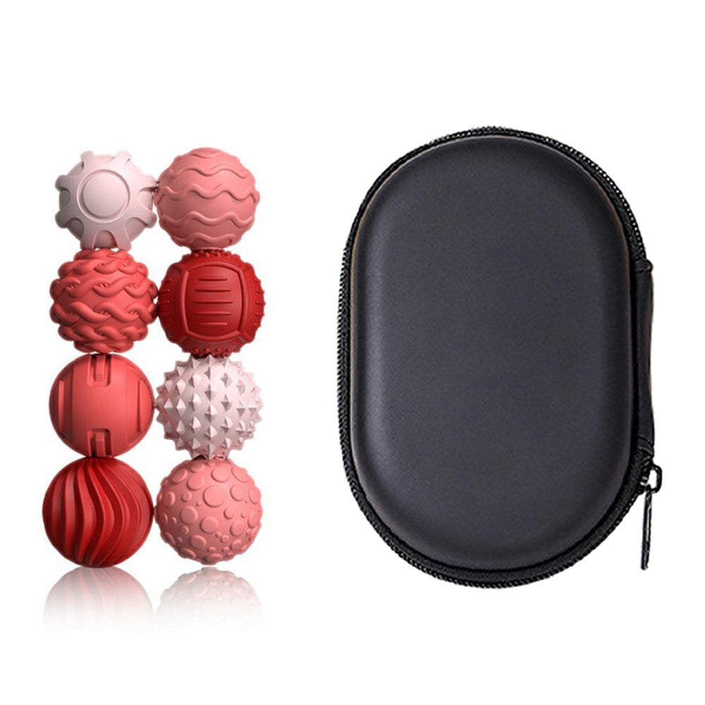 8 Pcs/Set Magnetic Sensory Balls Silicone Anti-Anxiety Stress Relief Toy Gift with Storage Case