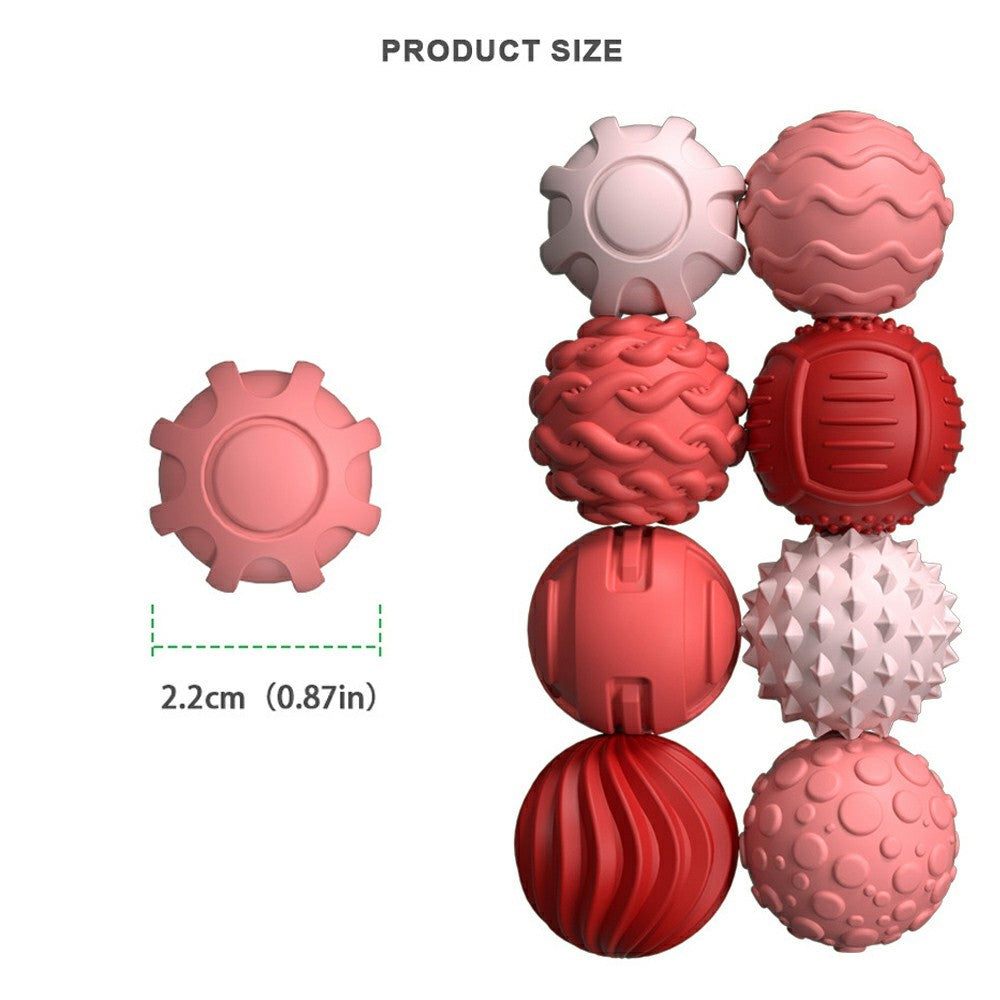 8 Pcs/Set Magnetic Sensory Balls Silicone Anti-Anxiety Stress Relief Toy Gift with Storage Case