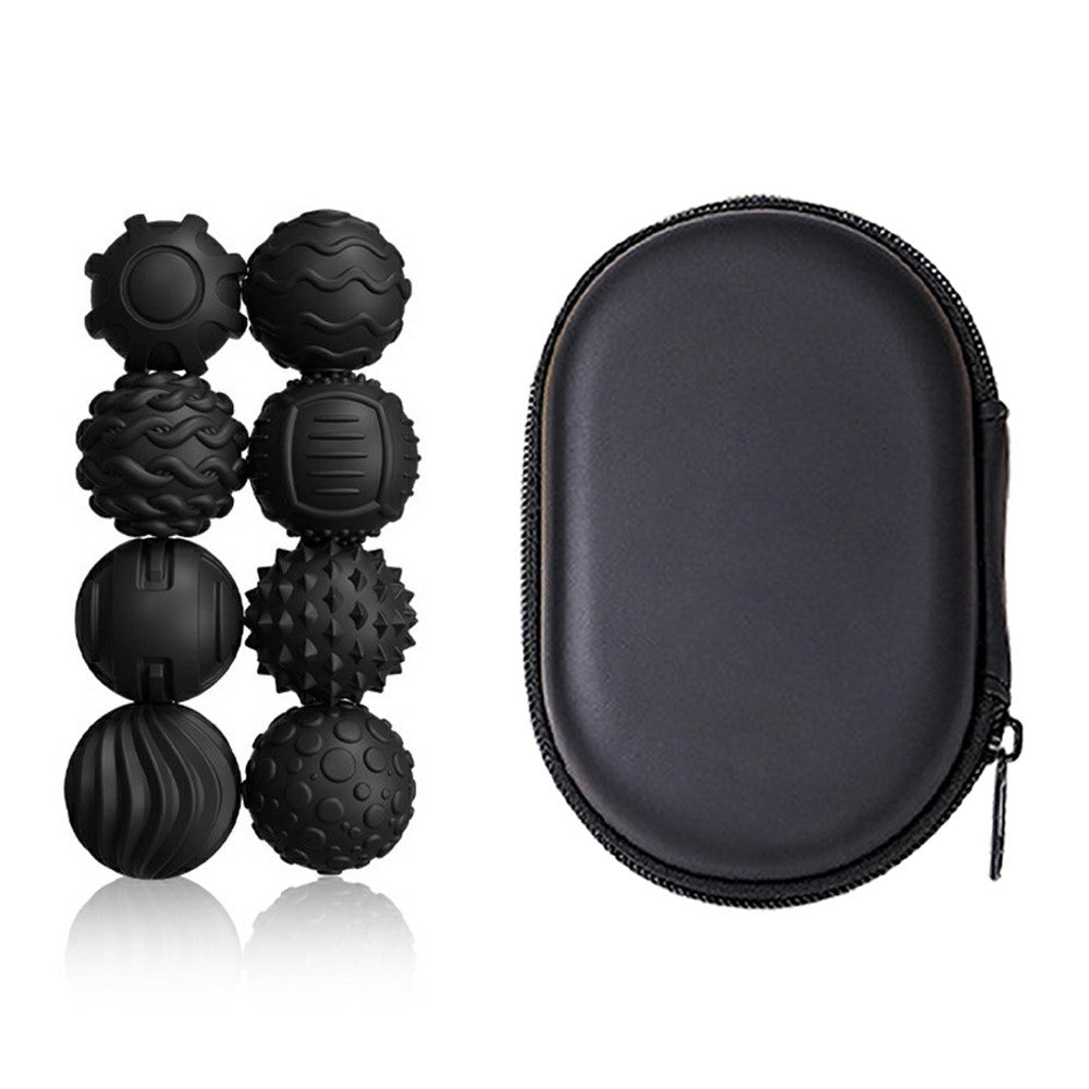 8 Pcs/Set Magnetic Sensory Balls Silicone Anti-Anxiety Stress Relief Toy Gift with Storage Case