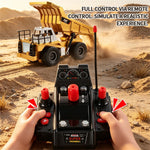 1:20 Scale Remote Control Dump Truck 9-Channal 360 Degree Rotation RC Construction Engineering Vehicle for Kids