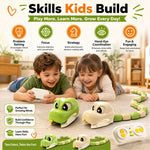 Two Player Magnetic Snake Toy Remote Control Battle Game 4 Learning Modes USB Rechargeable for Children