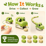 Two Player Magnetic Snake Toy Remote Control Battle Game 4 Learning Modes USB Rechargeable for Children
