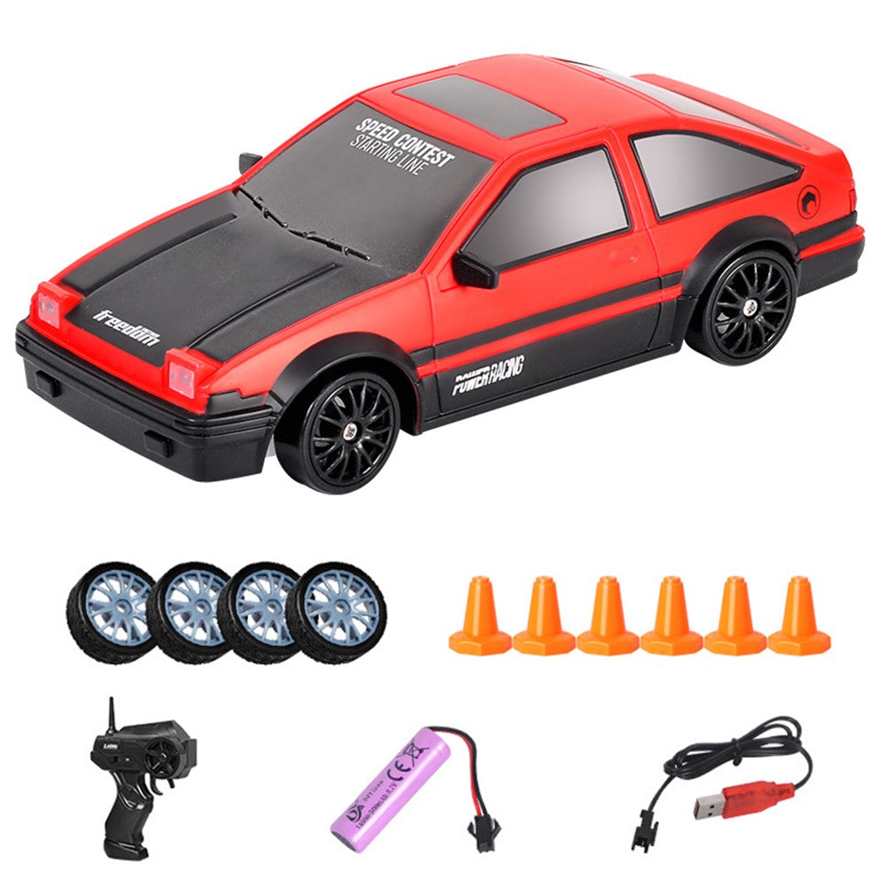 RC Driftbil 1/24 2,4 GHz 4-hjuls fjärrstyrd racingbil för barn, pojke, leksak (klassisk version)