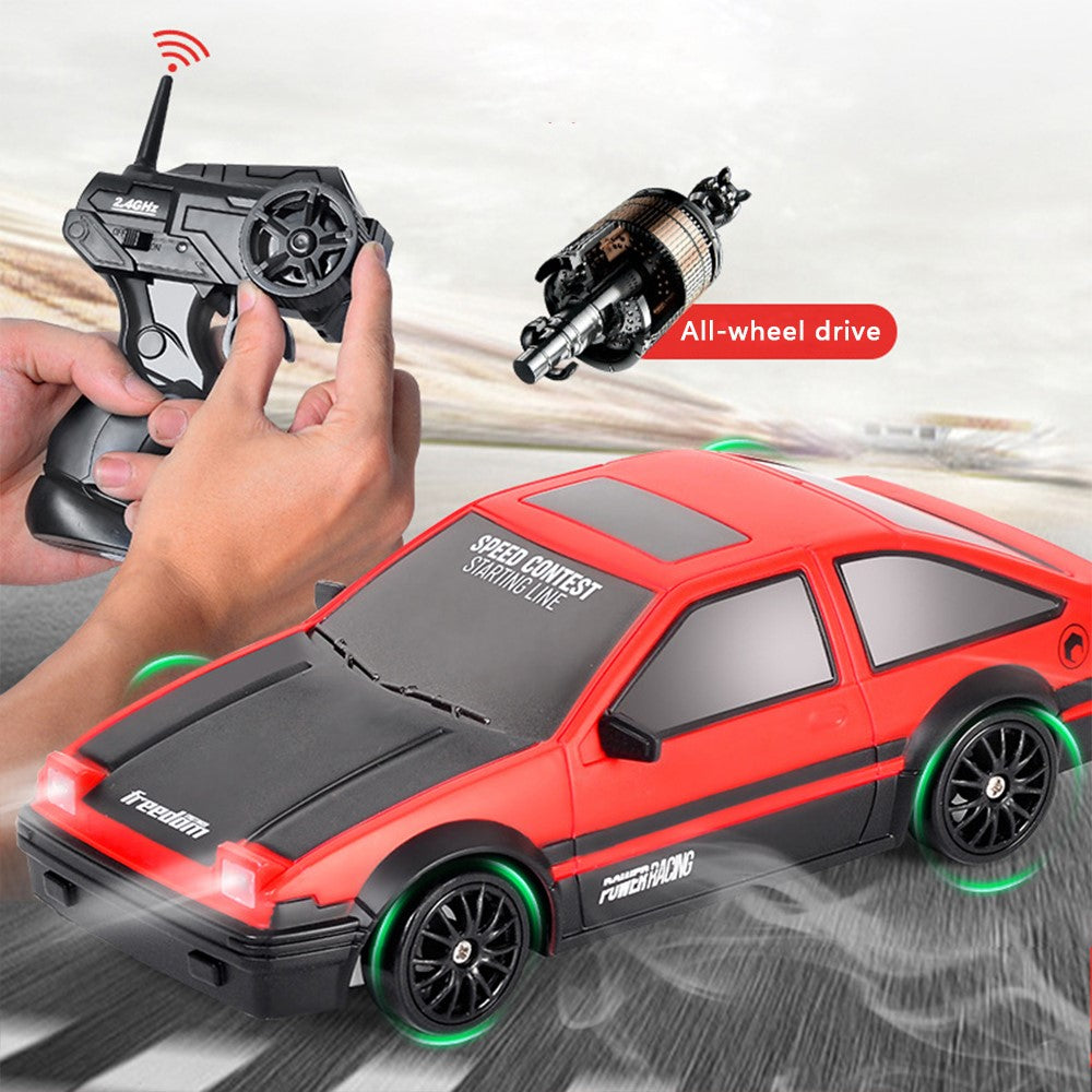 RC Driftbil 1/24 2,4 GHz 4-hjuls fjärrstyrd racingbil för barn, pojke, leksak (klassisk version)