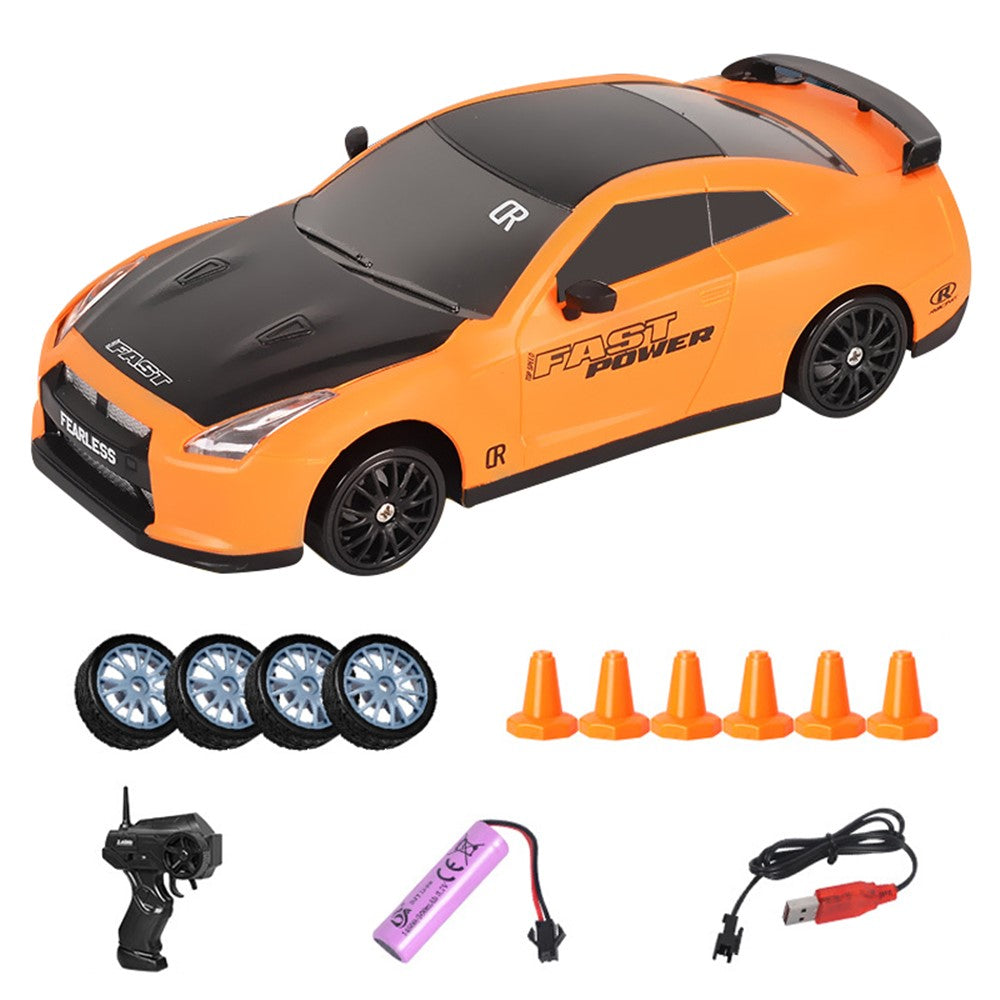 RC Driftbil 1/24 2,4 GHz 4-hjuls fjärrstyrd racingbil för barn, pojke, leksak (klassisk version)