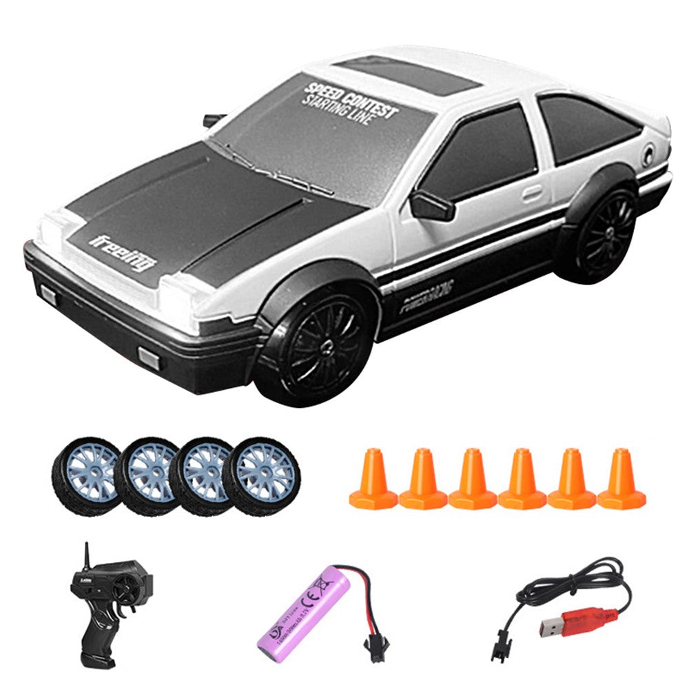 RC Driftbil 1/24 2,4 GHz 4-hjuls fjärrstyrd racingbil för barn, pojke, leksak (klassisk version)