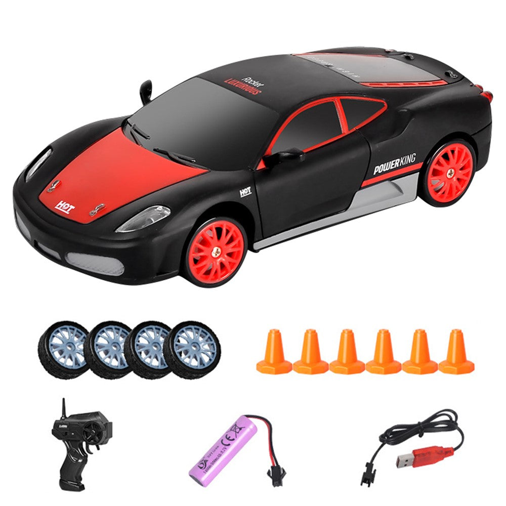 RC Driftbil 1/24 2,4 GHz 4-hjuls fjärrstyrd racingbil för barn, pojke, leksak (klassisk version)