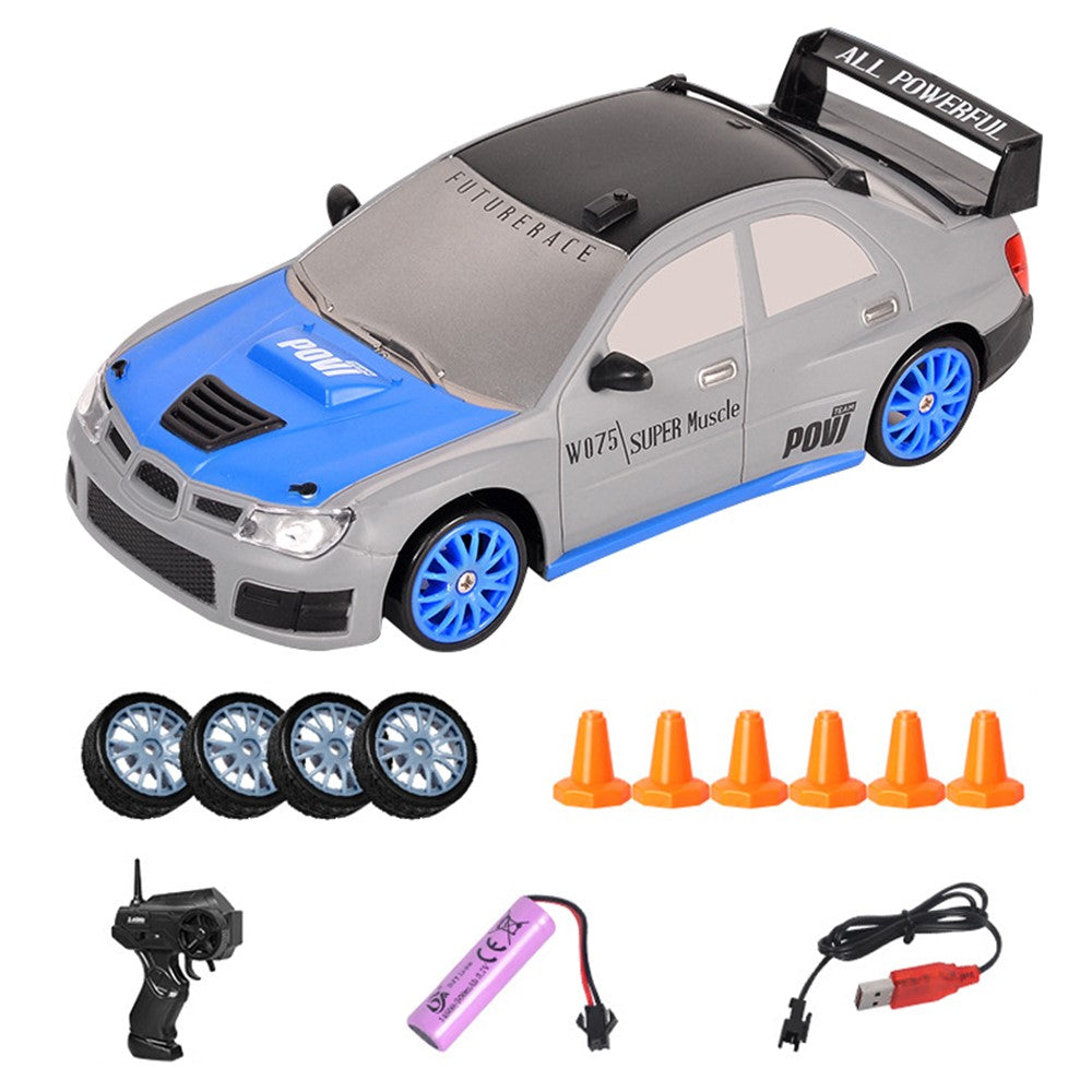 RC Driftbil 1/24 2,4 GHz 4-hjuls fjärrstyrd racingbil för barn, pojke, leksak (klassisk version)