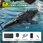 4DRC 4D-S11 2.4G Remote Control Mosasaur Shape RC Boat Water Spraying Toy with Camera, with 1 Battery