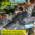 4DRC 4D-S11 2.4G Remote Control Mosasaur Shape RC Boat Water Spraying Toy with Camera, with 2 Battery