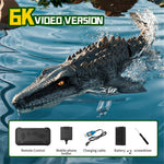 4DRC 4D-S11 2.4G Remote Control Mosasaur Shape RC Boat Water Spraying Toy with Camera, with 2 Battery