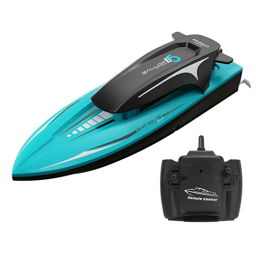 B5 RC-båt med hög hastighet, motorbåt, 4-kanalig 2.4G elektrisk yachtmodellleksak för sommarvattenkul (enkelt batteri)