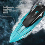 B5 RC-båt med hög hastighet, motorbåt, 4-kanalig 2.4G elektrisk yachtmodellleksak för sommarvattenkul (enkelt batteri)