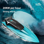 B5 RC-båt med hög hastighet, motorbåt, 4-kanalig 2.4G elektrisk yachtmodellleksak för sommarvattenkul (enkelt batteri)