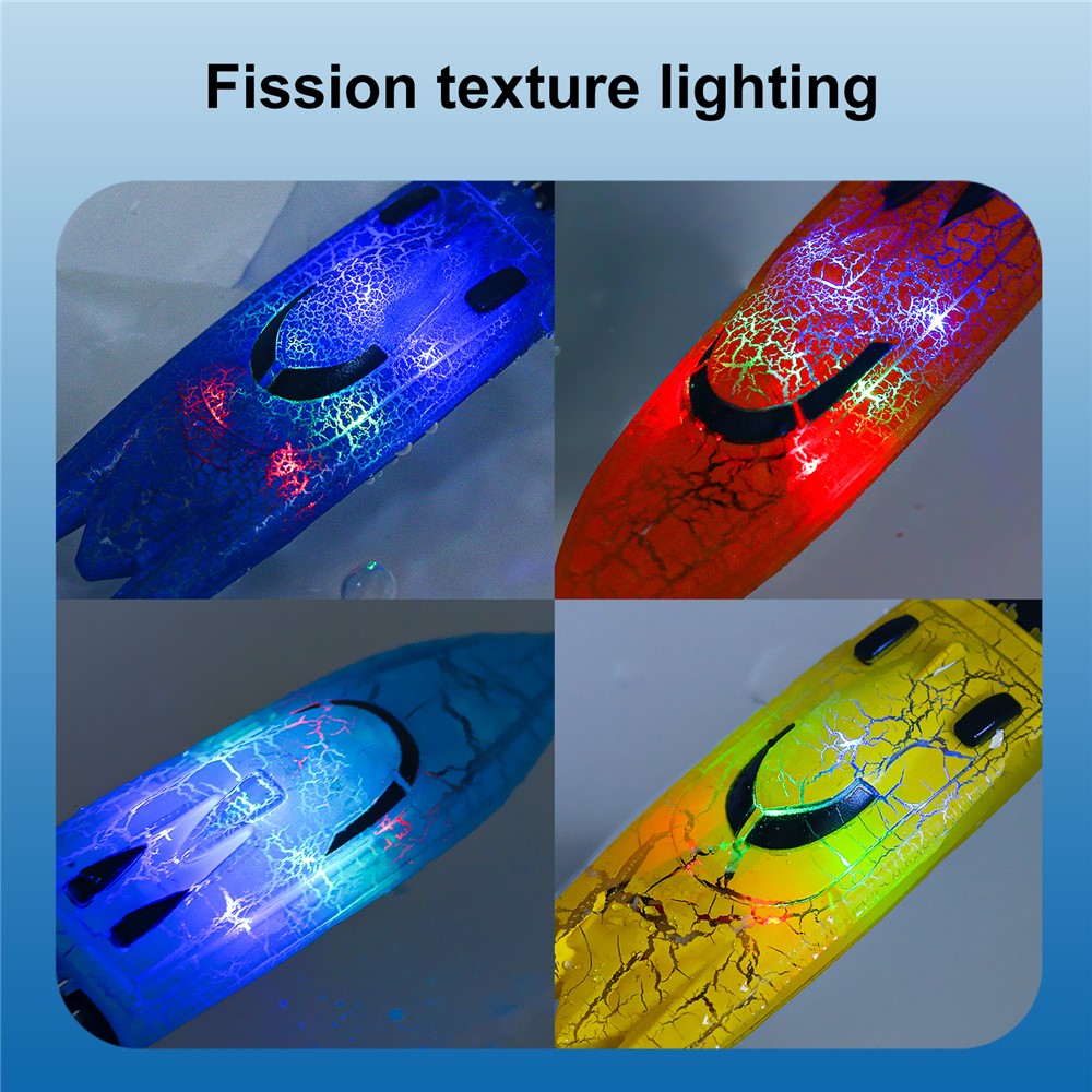 826 2.4G Remote Control Mini Boat Electric Stunt RC Speedboat with LED Light Children Toy Gift
