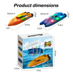 826 2.4G Remote Control Mini Boat Electric Stunt RC Speedboat with LED Light Children Toy Gift