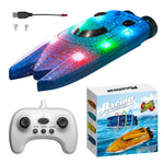 826 2.4G Remote Control Mini Boat Electric Stunt RC Speedboat with LED Light Children Toy Gift