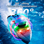 826 2.4G Remote Control Mini Boat Electric Stunt RC Speedboat with LED Light Children Toy Gift