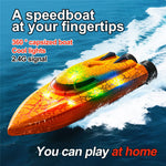 826 2.4G Remote Control Mini Boat Electric Stunt RC Speedboat with LED Light Children Toy Gift