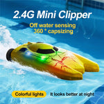 826 2.4G Remote Control Mini Boat Electric Stunt RC Speedboat with LED Light Children Toy Gift