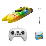 826 2.4G Remote Control Mini Boat Electric Stunt RC Speedboat with LED Light Children Toy Gift