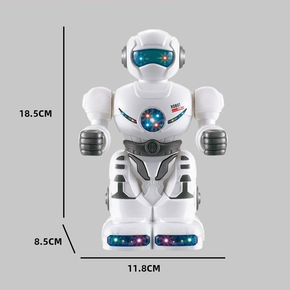0633 Robotleksak Elektrisk Musikalisk Dansleksak med Blinkande Ljus 360 Graders Rotation för Barn