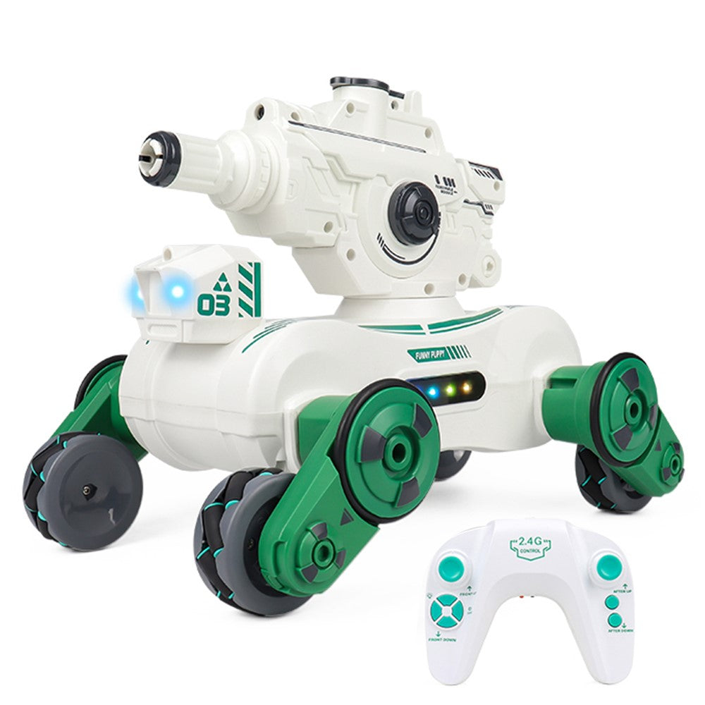 JC013 2.4G RC Mechanical Battle Dog Four Wheels Drive Water Bomb Spray Toy Gift, Single Controller (CE / CPC / EN71 / ASTM Certified)