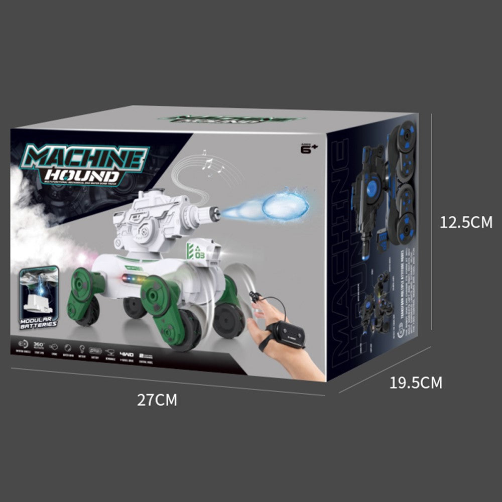 JC013 2.4G RC Mechanical Battle Dog Four Wheels Drive Water Bomb Spray Toy Gift, Dual Controller (CE / CPC / EN71 / ASTM Certified)
