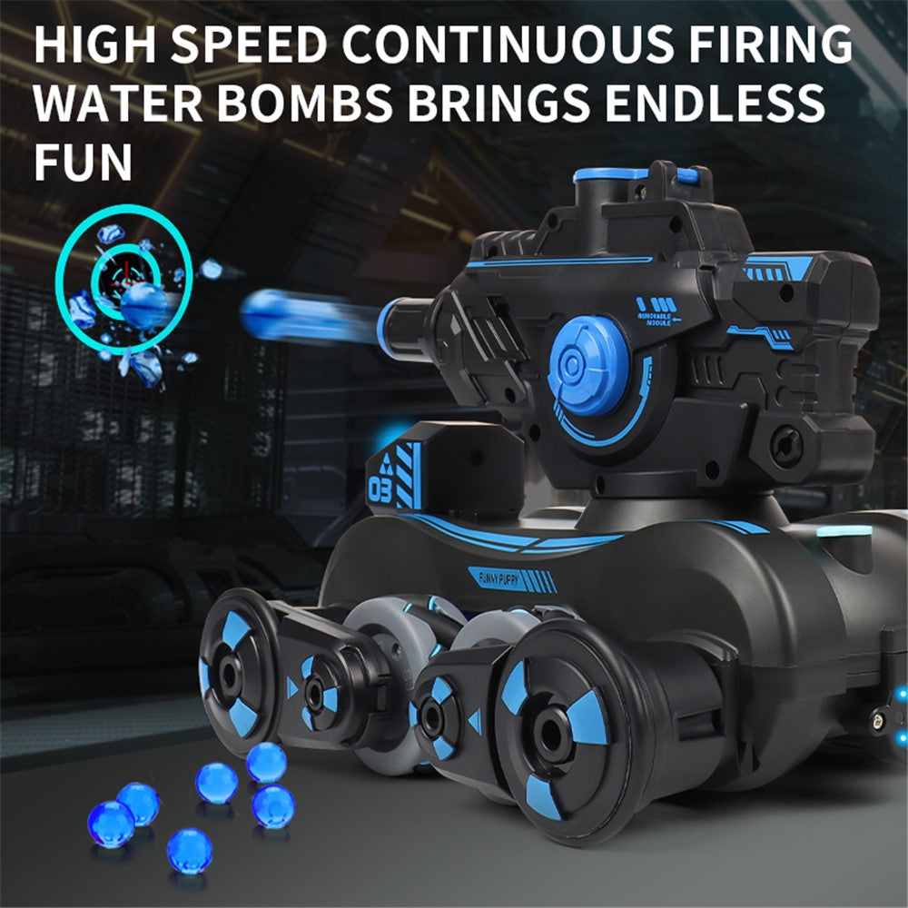 JC013 2.4G RC Mechanical Battle Dog Four Wheels Drive Water Bomb Spray Toy Gift, Dual Controller (CE / CPC / EN71 / ASTM Certified)