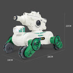JC013 2.4G RC Mechanical Battle Dog Four Wheels Drive Water Bomb Spray Toy Gift, Dual Controller (CE / CPC / EN71 / ASTM Certified)