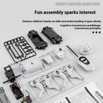 DIY Mechanical Robot Dog and Cat Kit Remote Control Walking Toy STEM Educational Assembly Set with Remote