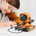 JLY TOYS För Barn Kollisionssäker Linjeföljande Smart Robotleksak med Ljudeffekter