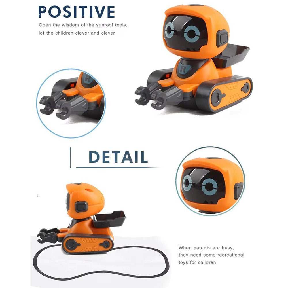 JLY TOYS För Barn Kollisionssäker Linjeföljande Smart Robotleksak med Ljudeffekter
