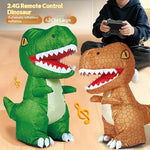SJL7616 Uppblåsbar Dinosaurie 2.4G Trådlös Fjärrkontroll Elektrisk Tyrannosaurus Rex Barnleksak med Musik