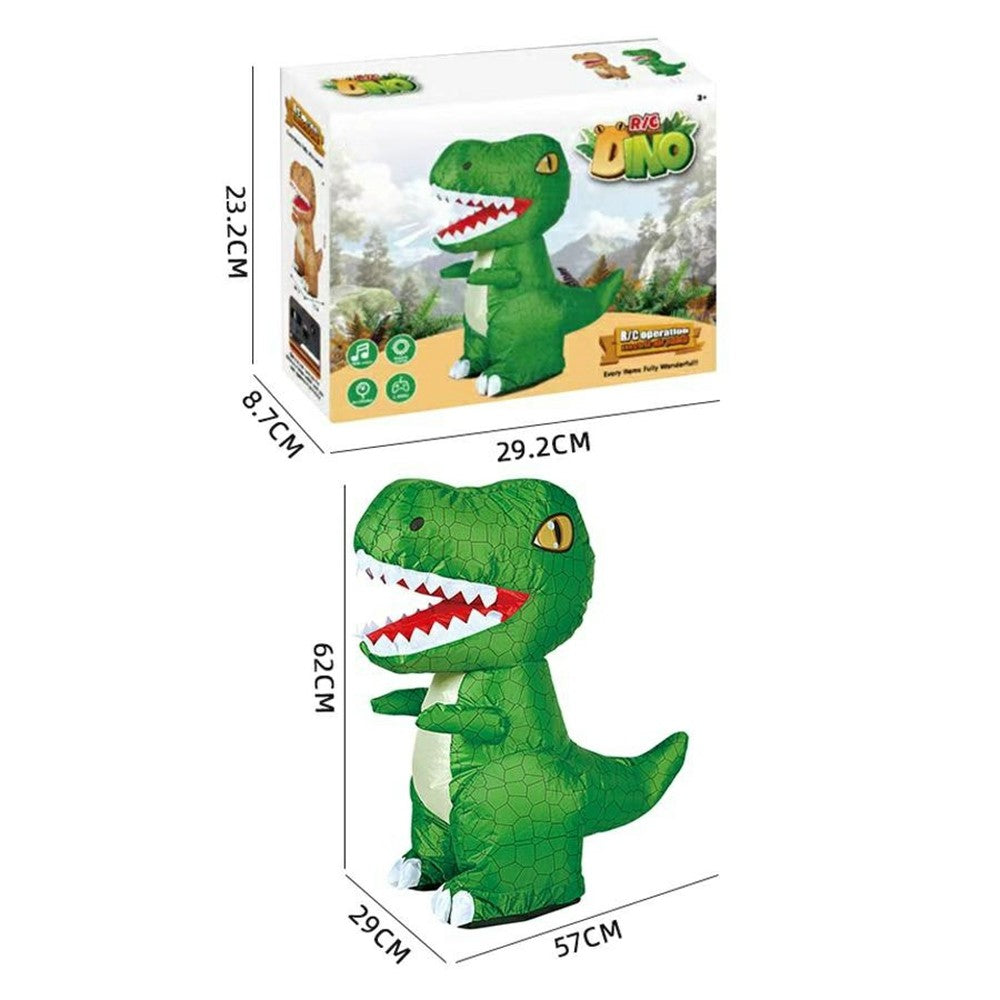 SJL7616 Uppblåsbar Dinosaurie 2.4G Trådlös Fjärrkontroll Elektrisk Tyrannosaurus Rex Barnleksak med Musik