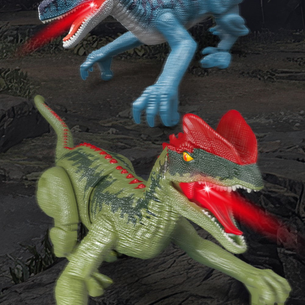 SM016S 2.4G-vandrande dinosaurieleksak för barn med ljud och ljussimulering, mini elektrisk RC-dinosauriemodell