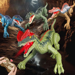 SM016S 2.4G-vandrande dinosaurieleksak för barn med ljud och ljussimulering, mini elektrisk RC-dinosauriemodell