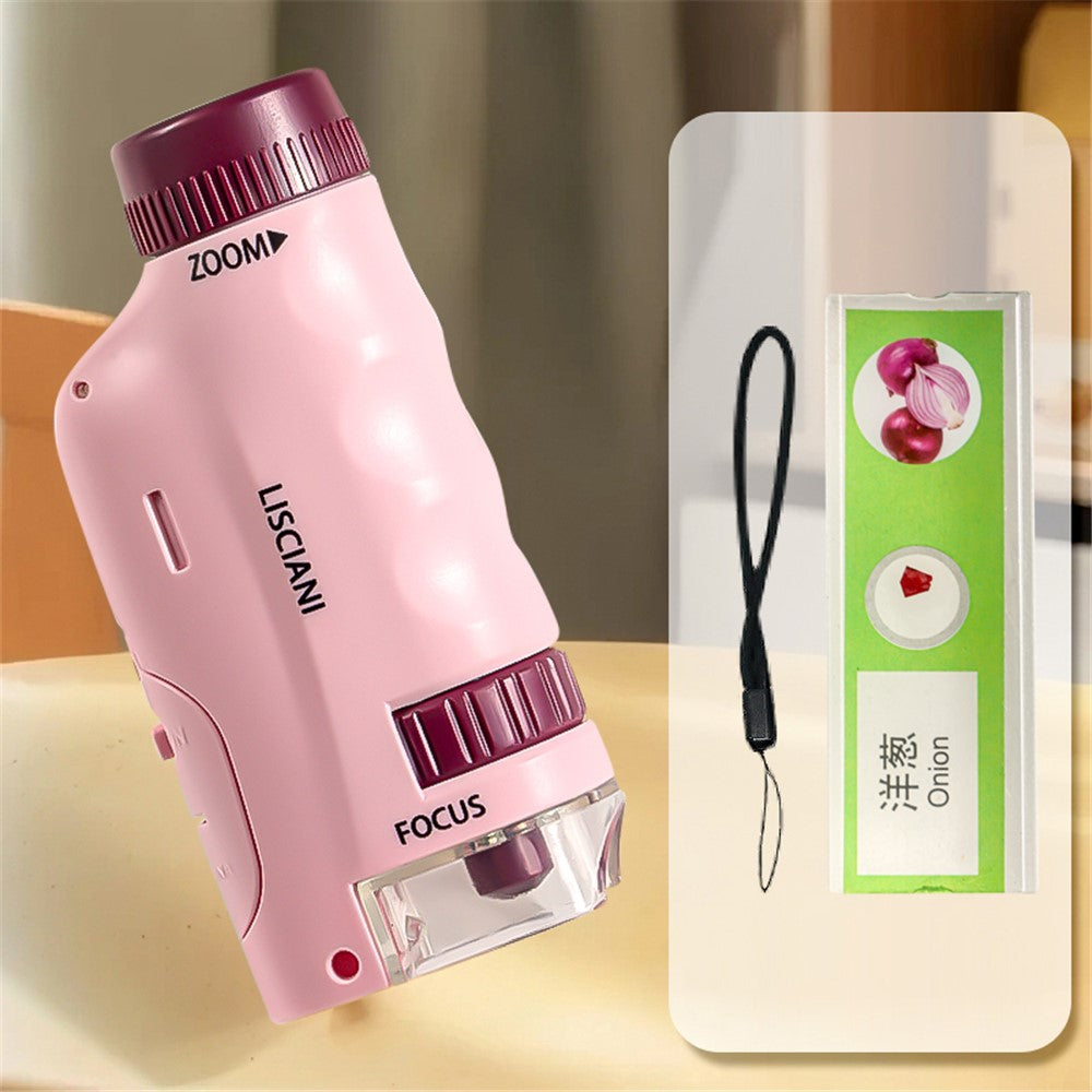 2508 Children Calibrated 180X Microscope Handheld Portable STEM Optical Microscope Experiment Science Toy