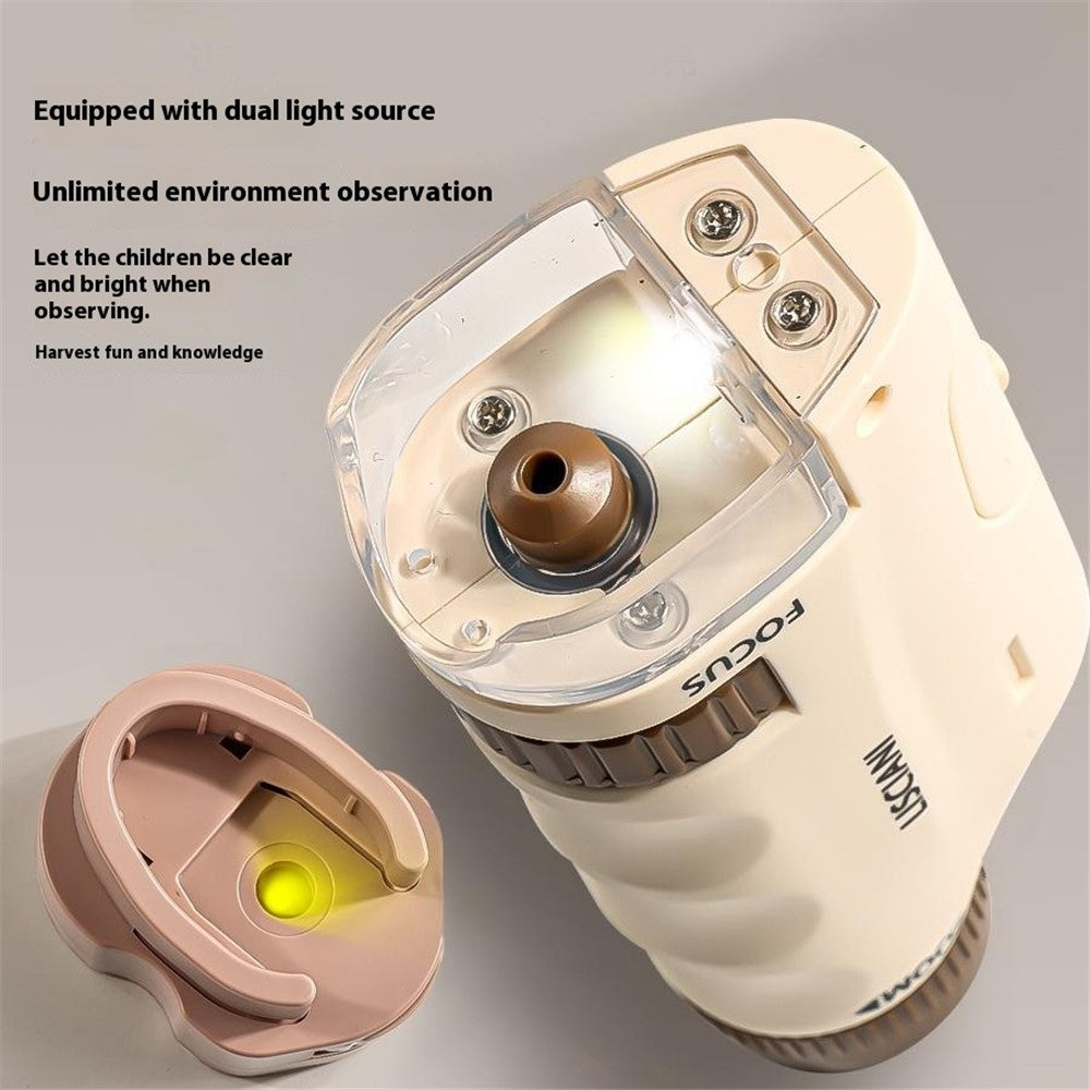 2509 Children Calibrated 180X Microscope with Base Handheld Portable STEM Optical Microscope Educational Toy