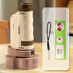 2509 Children Calibrated 180X Microscope with Base Handheld Portable STEM Optical Microscope Educational Toy