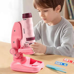 2507 Portable Handheld Microscope with Stand for Kids 180X Magnification STEM Optical Microscope Educational Tool