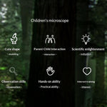 60X-200X Kids Portable Handheld Microscope Outdoor Scientific Microscope with LED Light
